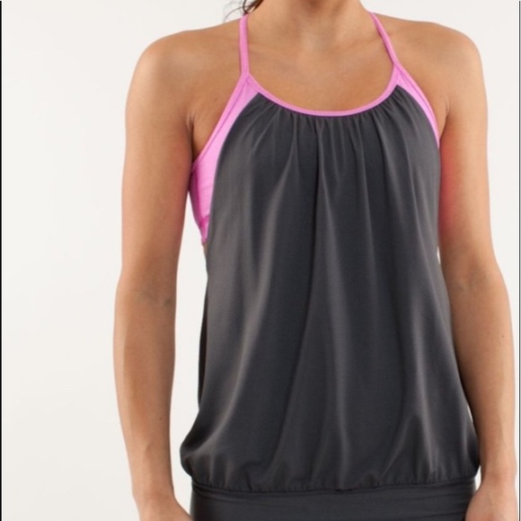 Lululemon No Limit Tank Paris Pink Heathered Grey - Picture 1 of 4